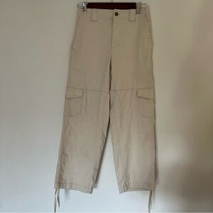 Old Navy High Waisted Balloon Cargo Pants Off-White Size XS